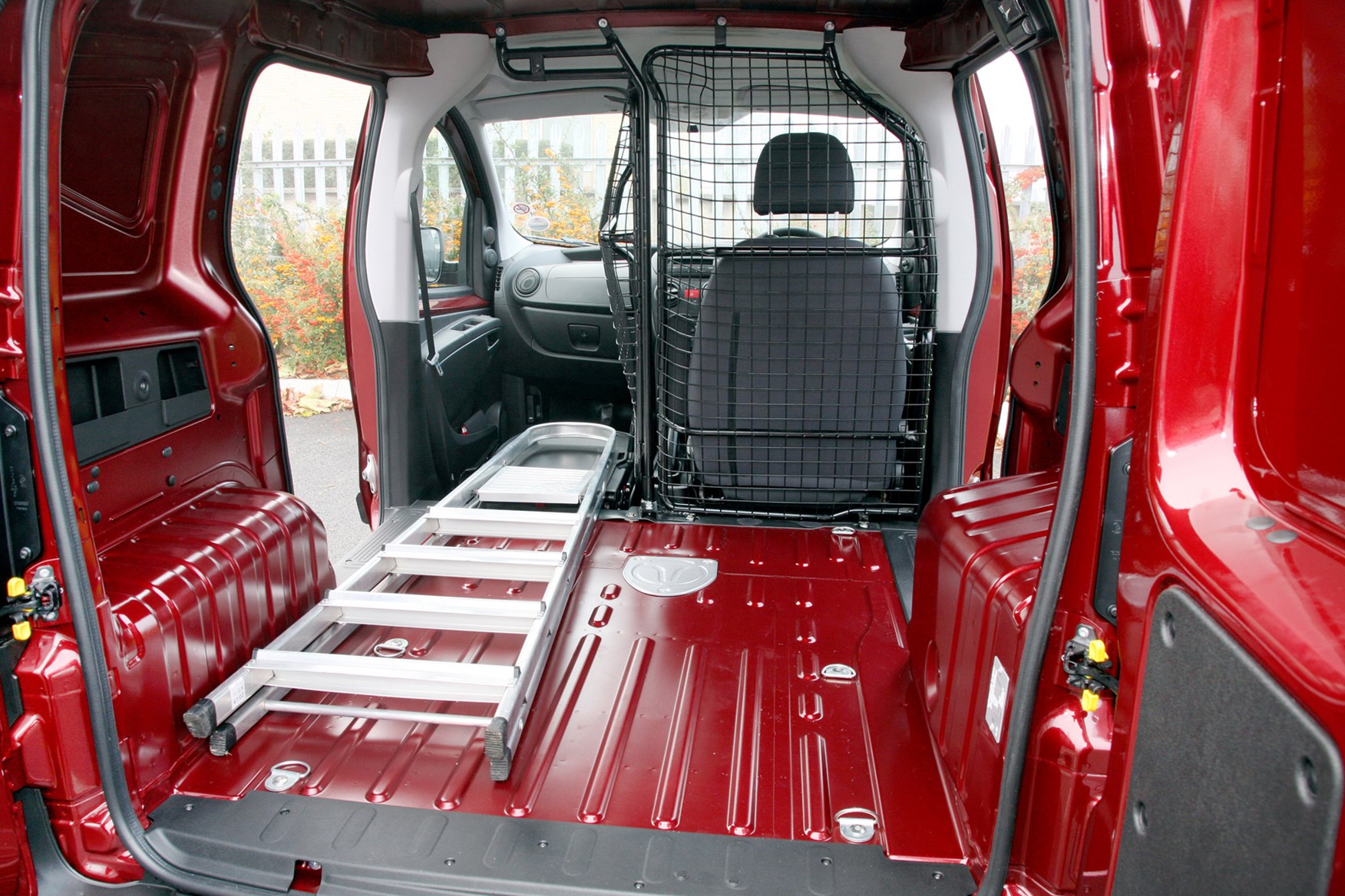 Citroen Nemo review and buying guide - Extenso passenger seat, viewed from load area, with folding mesh bulkhead and ladder