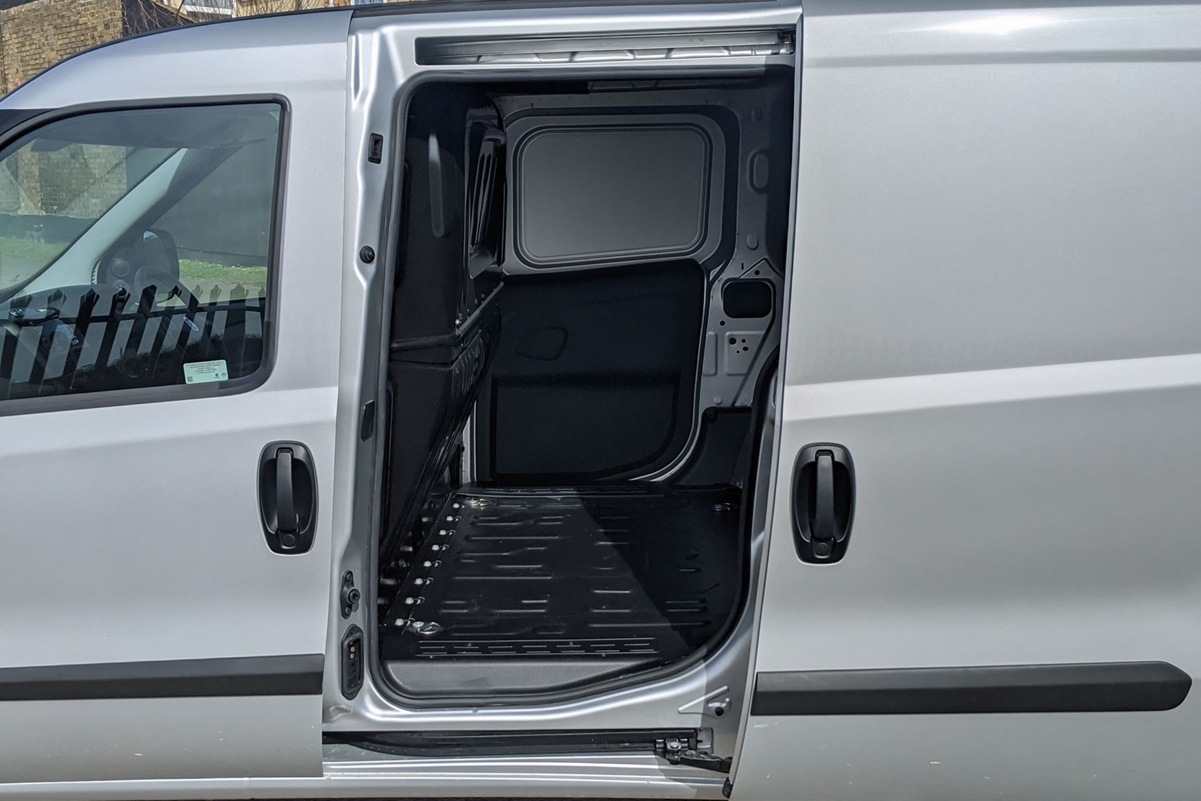 Fiat Doblo review - side loading door, silver, 2020