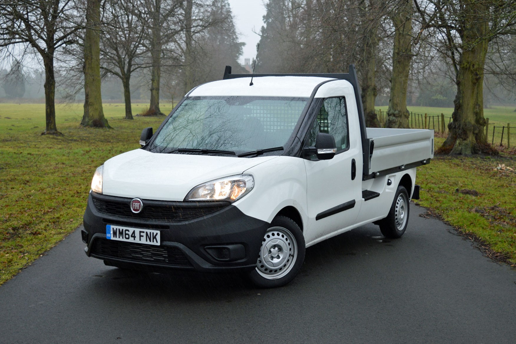 Fiat Doblo review - Work Up dropside pickup, front view, white, 2015