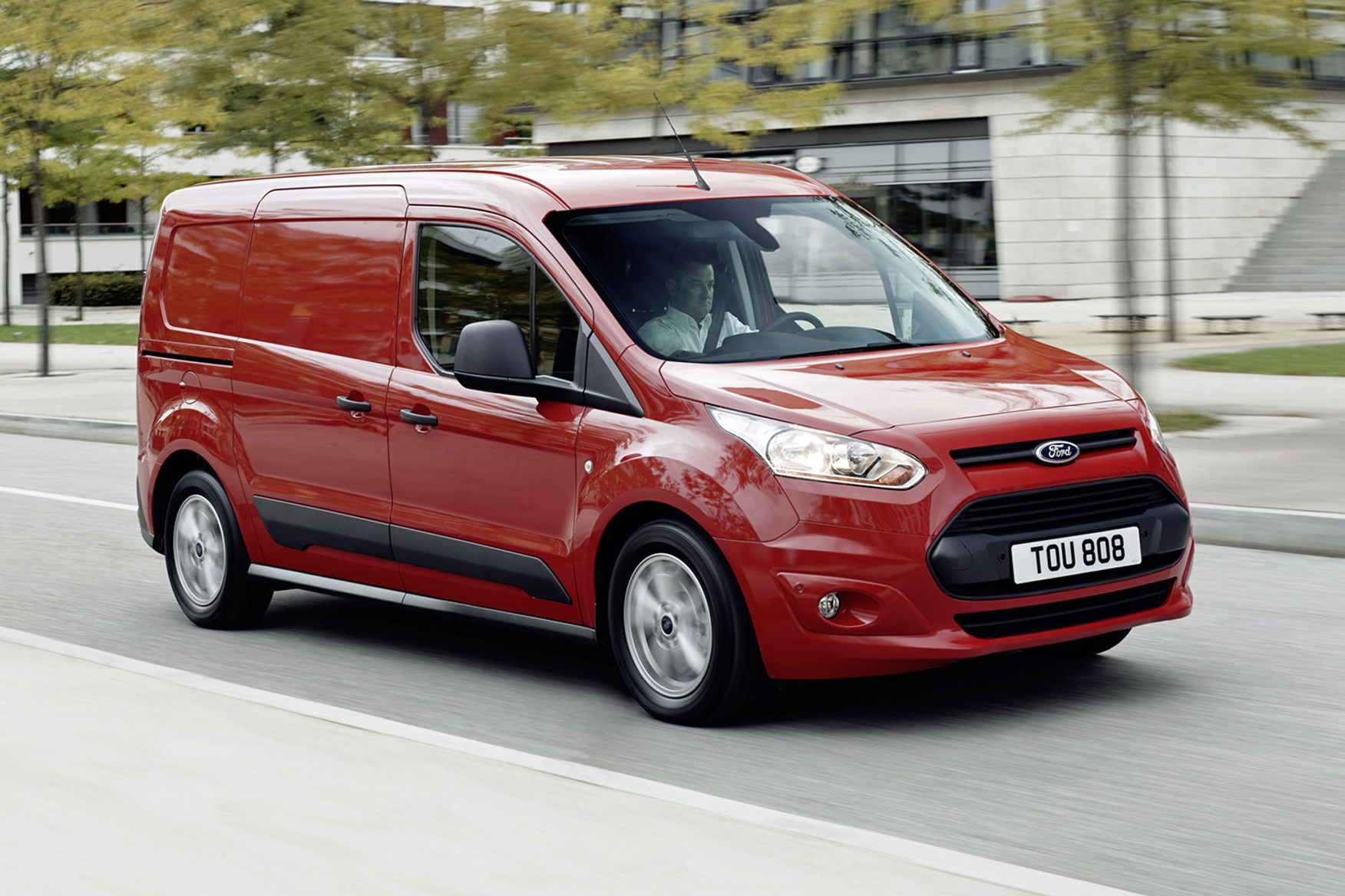 Ford Transit Connect review - 2013 L2 LWB, front view, red, driving experience