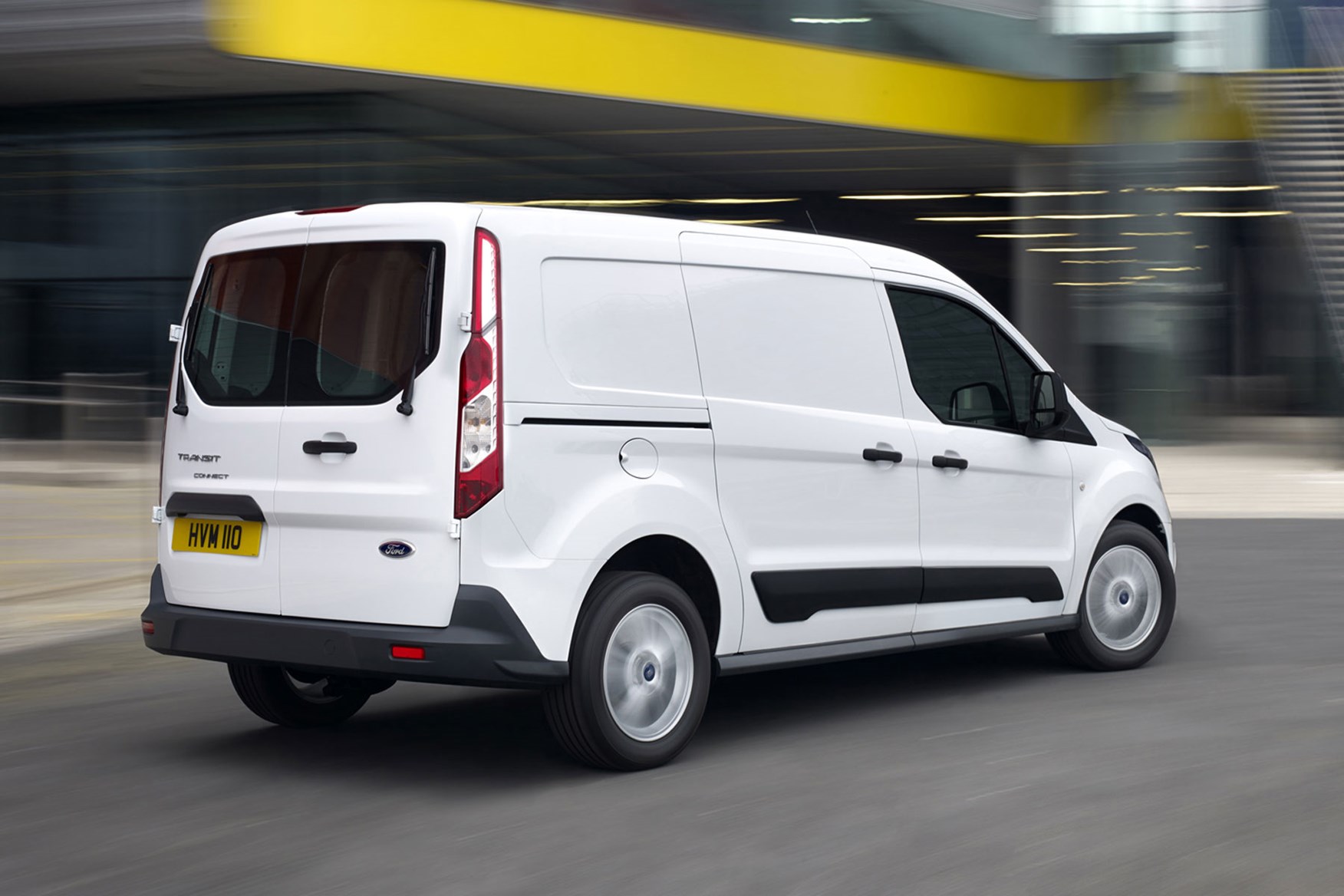 Ford Transit Connect review - 2013 L2 LWB, rear view, white, driving