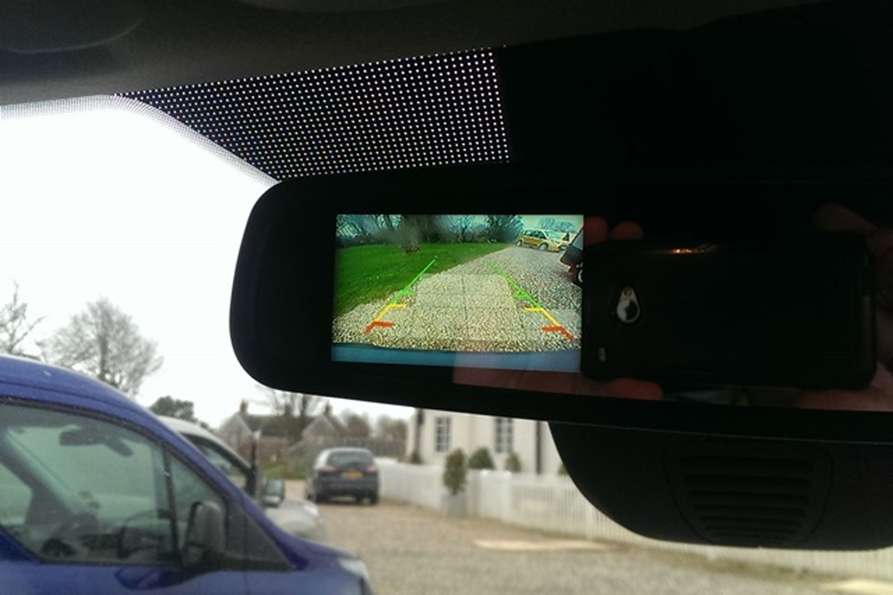 Ford Transit Connect review - 2013 Trend rear view camera in mirror