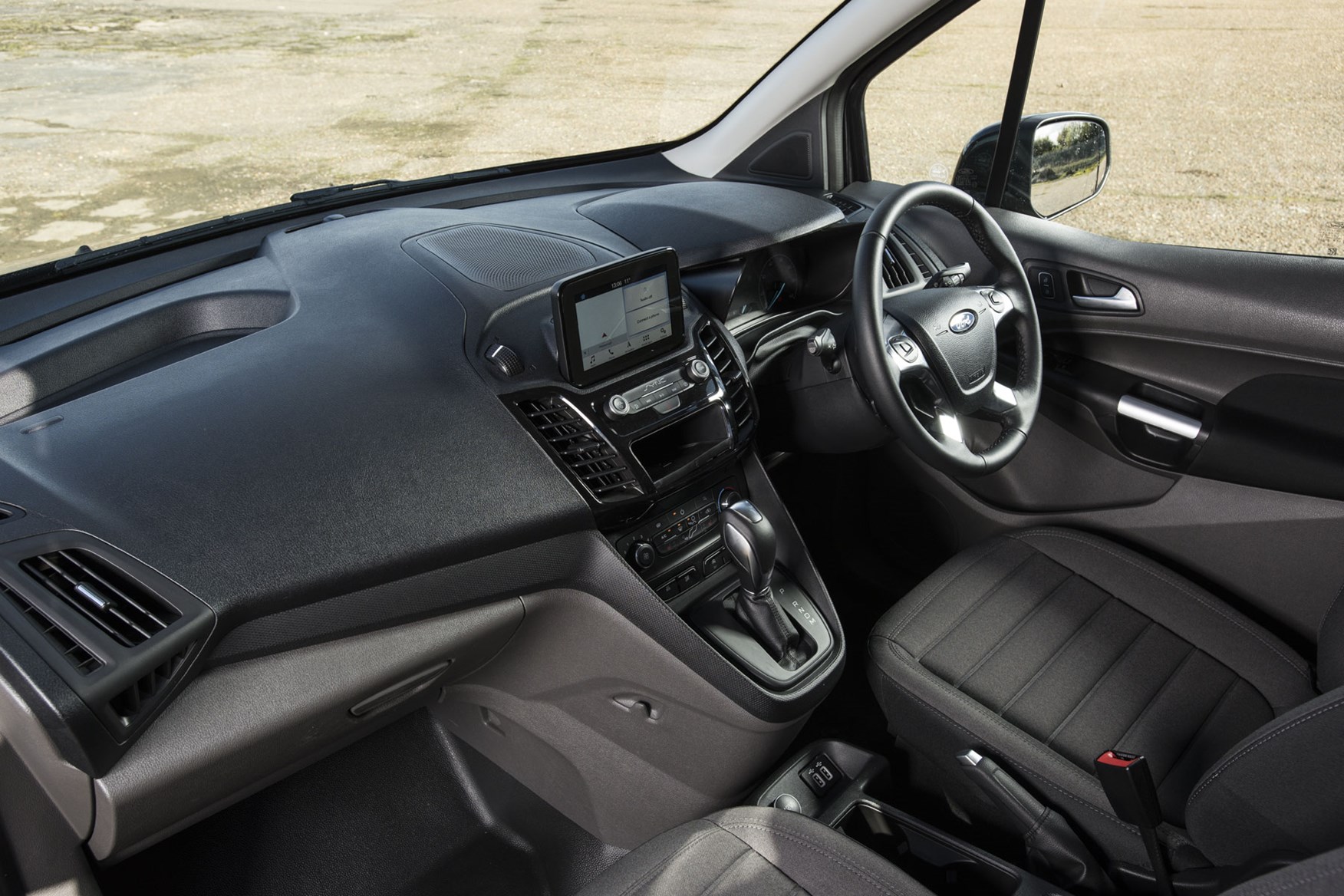 Ford Transit Connect automatic review - cab interior, wide view, 2019