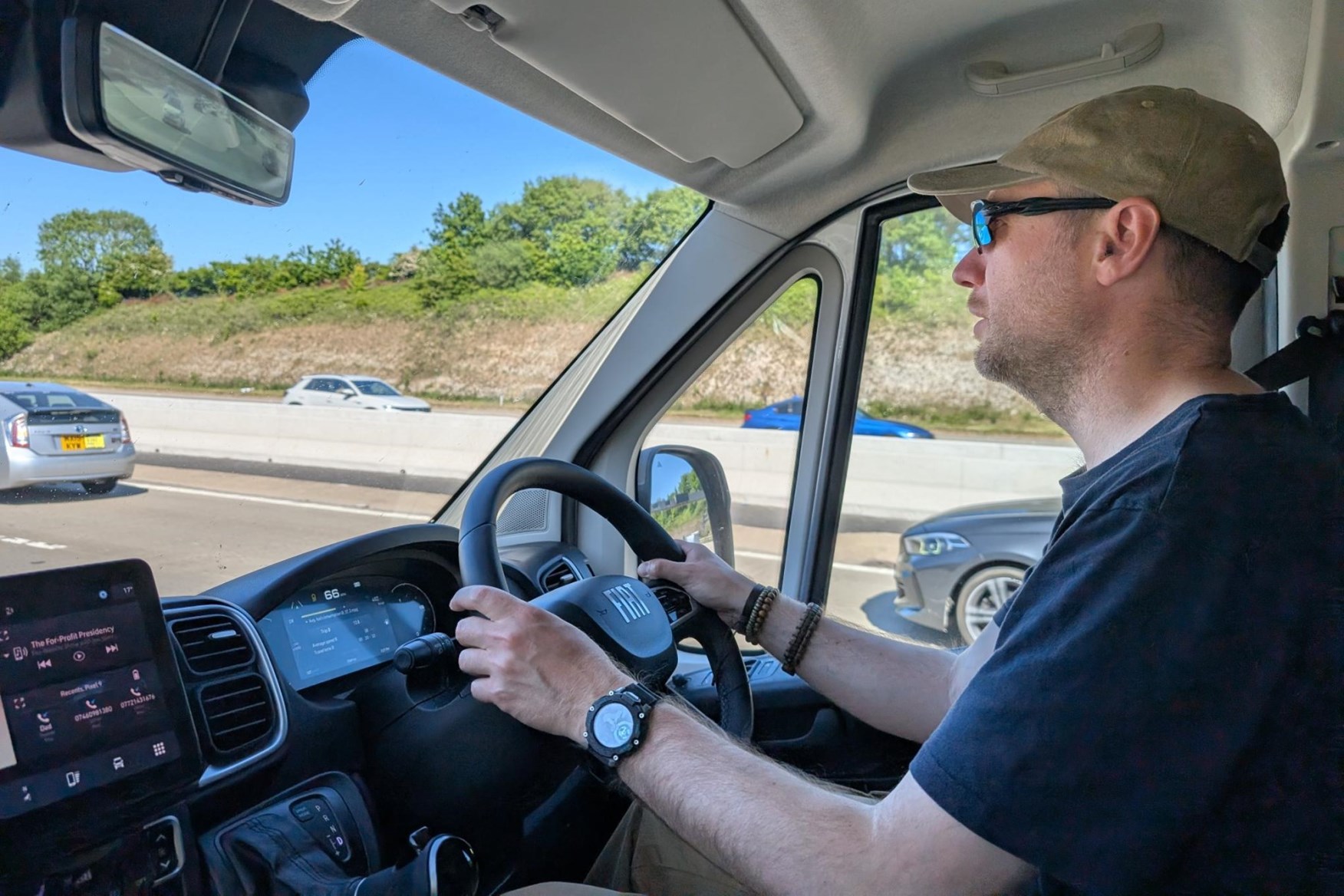 Image of writer Graham King driving the 2025 Fiat Ducato