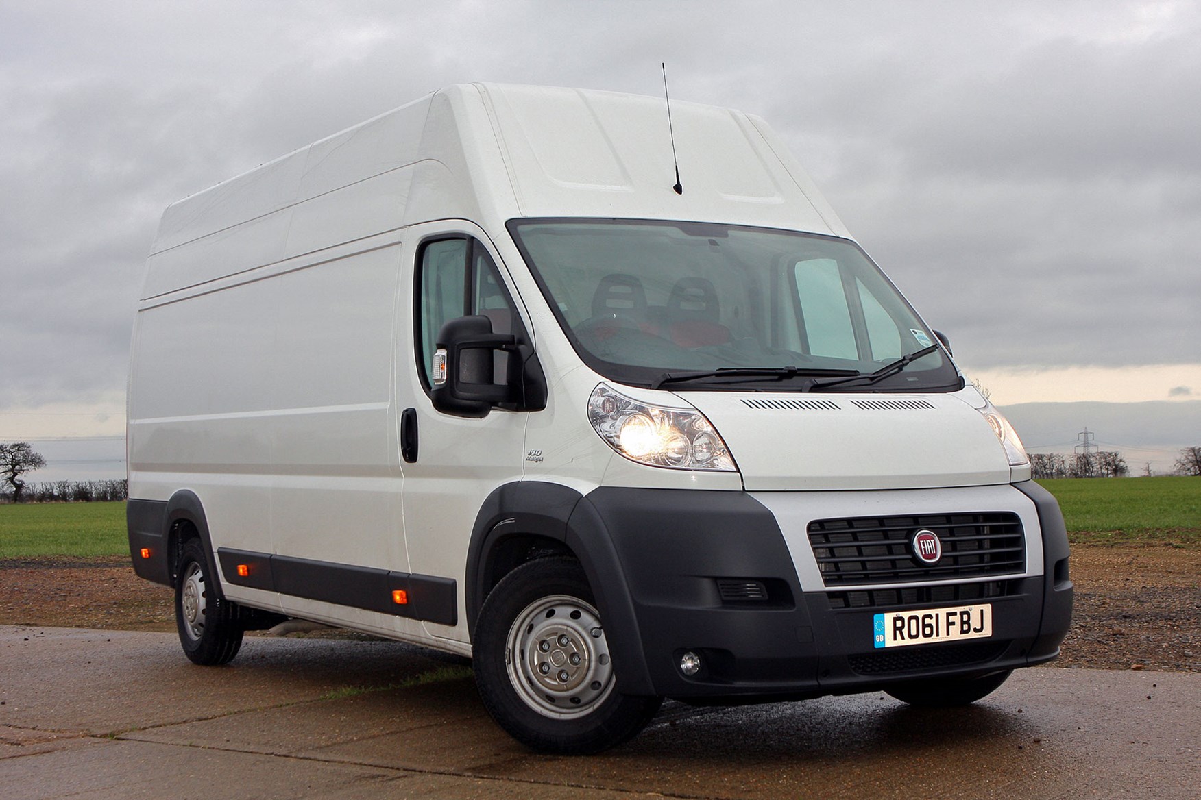 Fiat Ducato review - 2011, white, front view, lights on