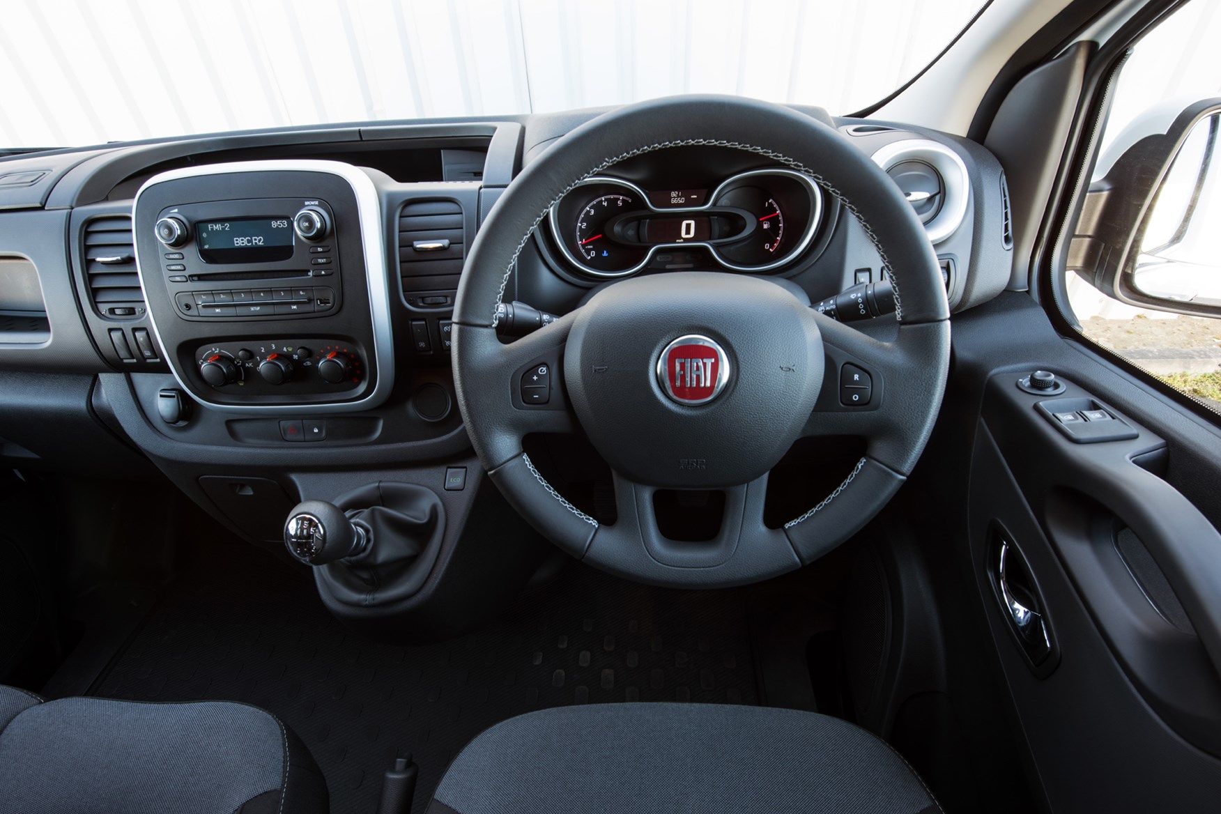 Fiat Talento review, 2020, cab interior, steering wheel