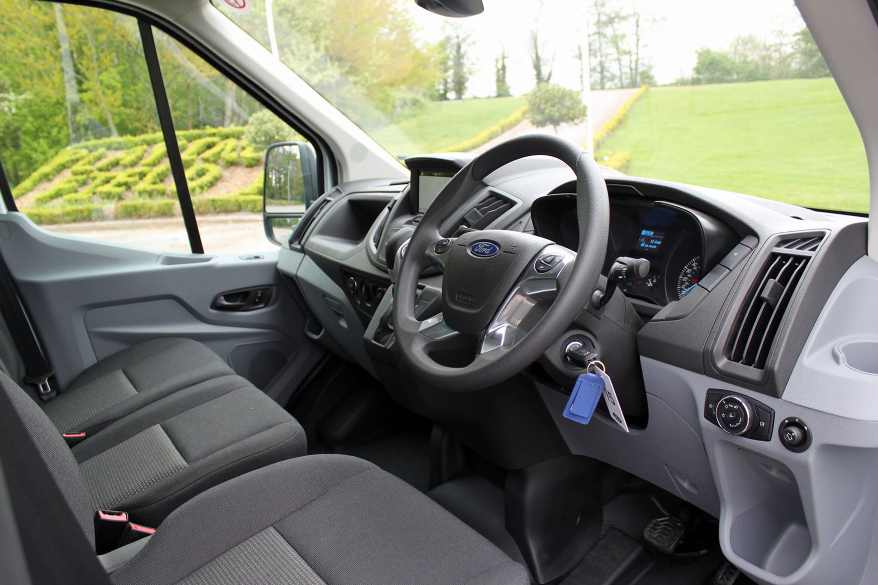Ford Transit Luton review - steering wheel and cab interior