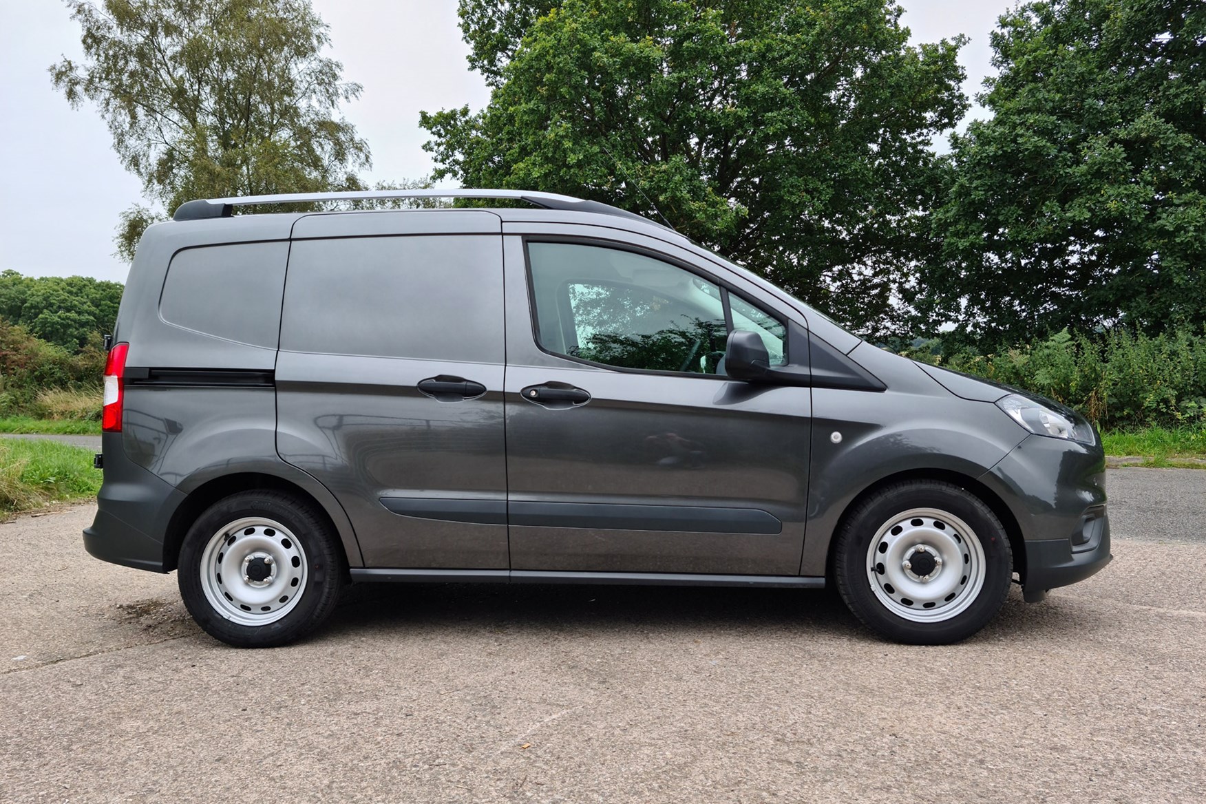 Ford Transit Courier review, side view, grey