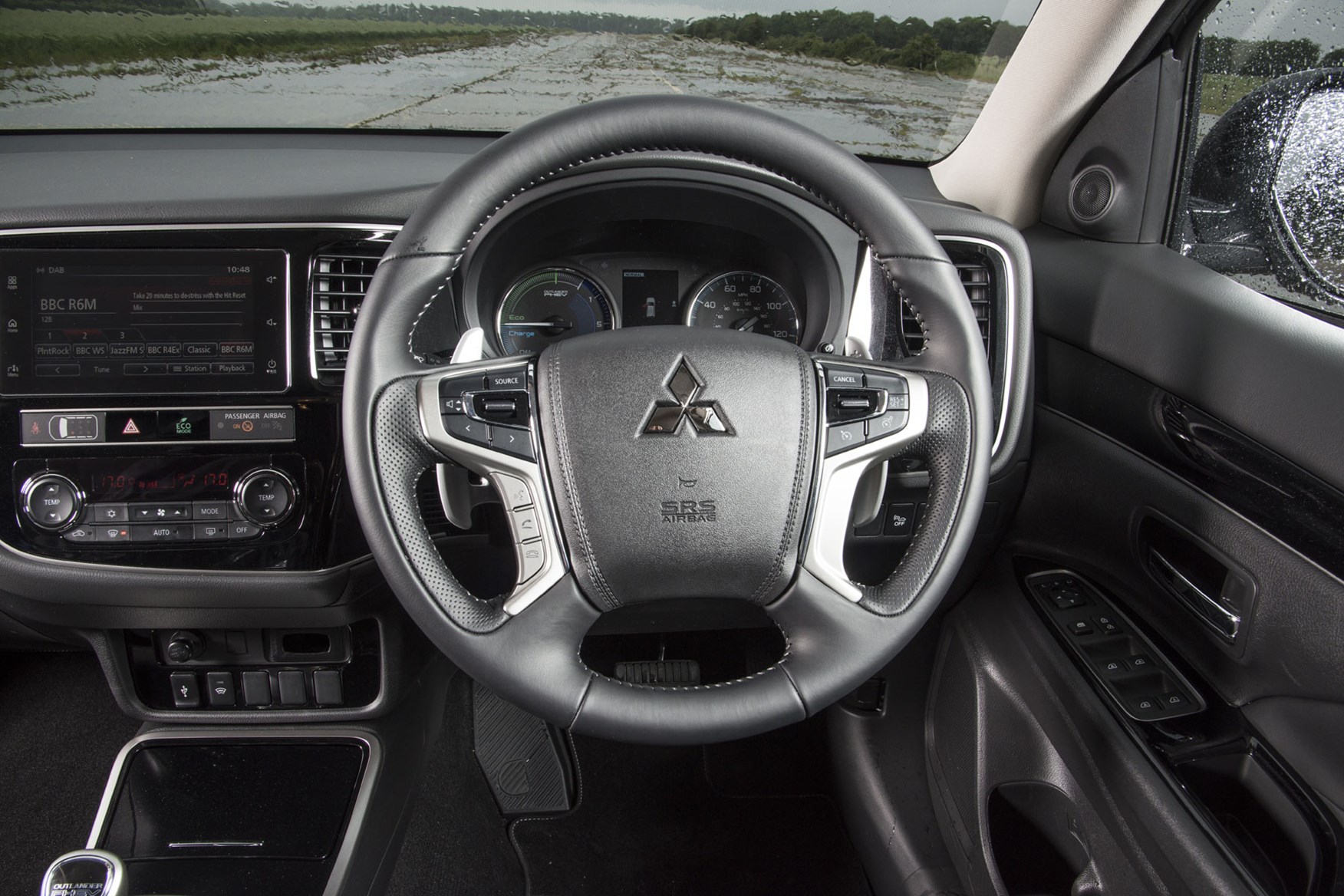 Mitsubishi Outlander Commercial 4x4 van review - steering wheel and instruments