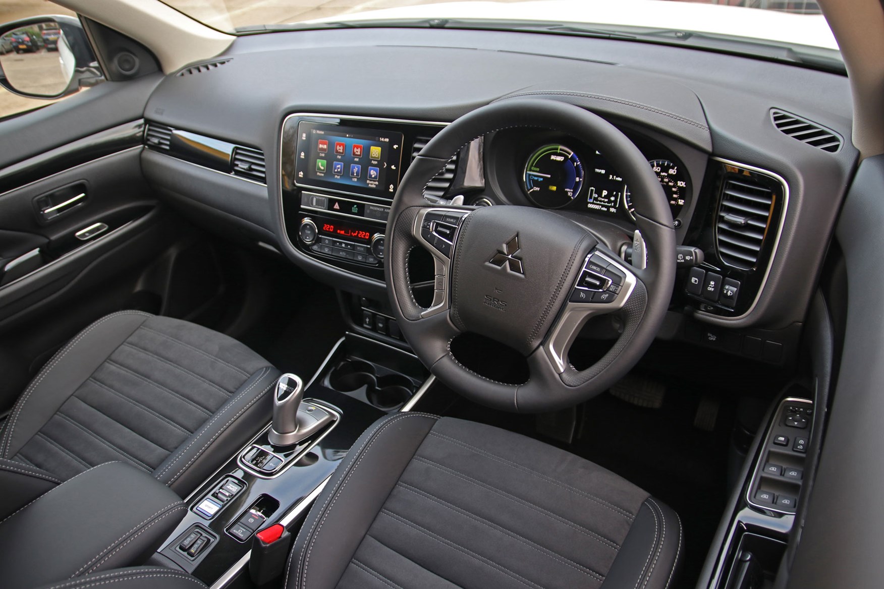 Mitsubishi Outlander Commercial 4x4 van review - cab interior, dashboard, steering, infotainnment system