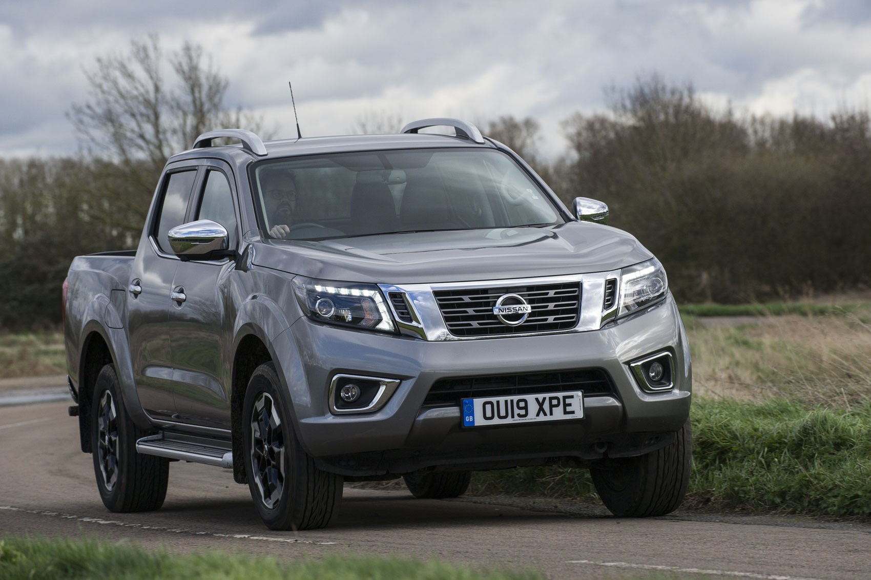 Nissan Navara review, 2019 update model, front view, driving