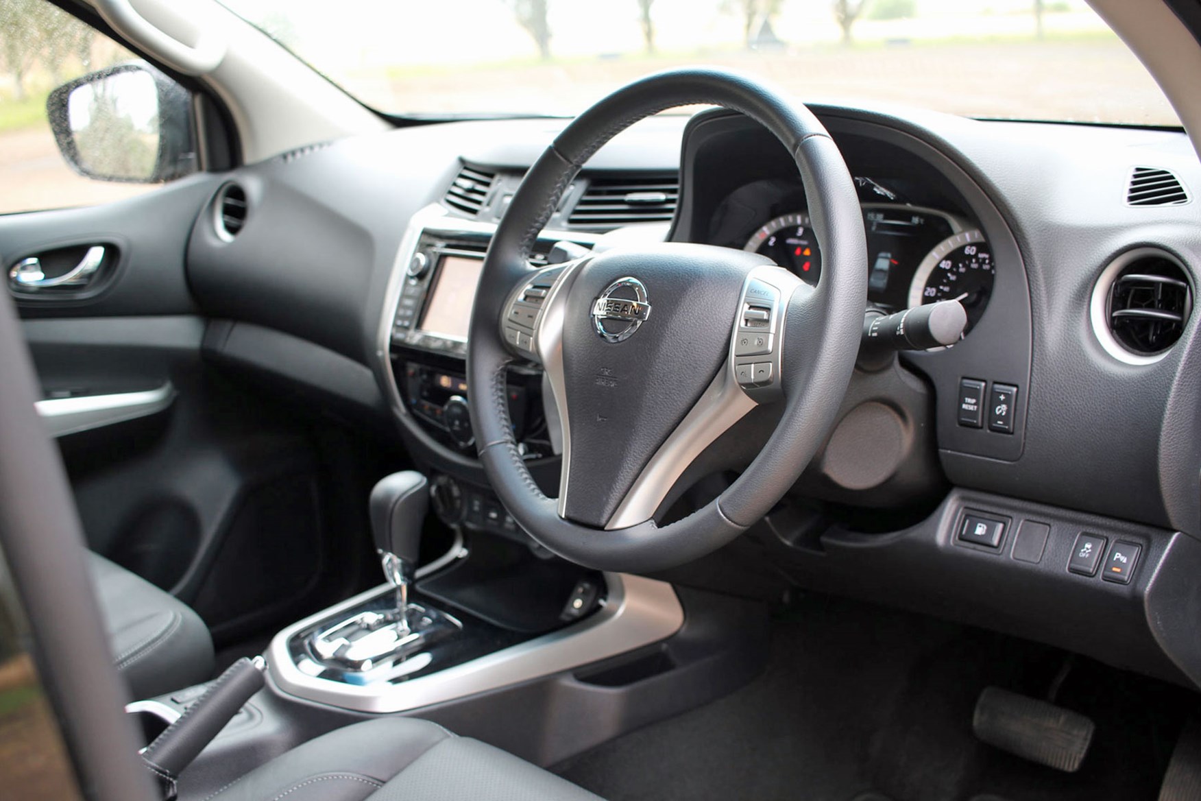 Nissan Navara Trek-1 review - cab interior, steering wheel, dashboard