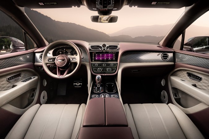 Bentley Bentayga EWB review - interior, front, steering wheel and dashboard