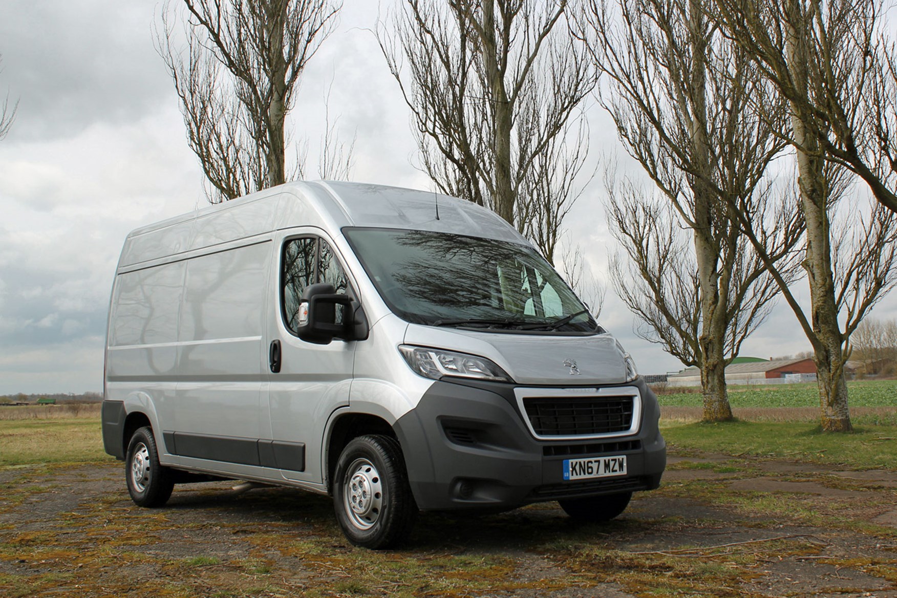 Silver 2017 Peugeot Boxer front view