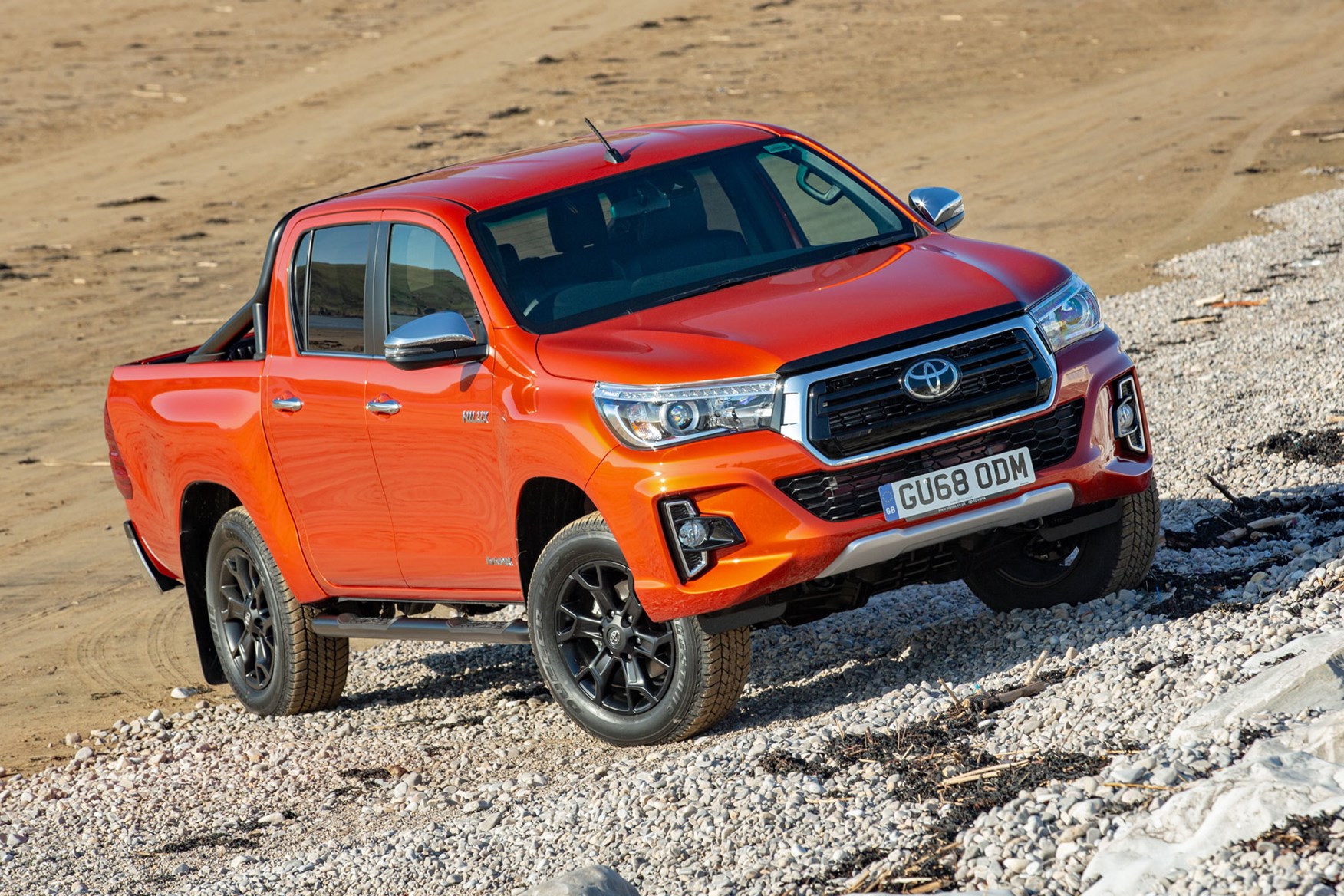 Toyota Hilux Invincible X review - front view, orange