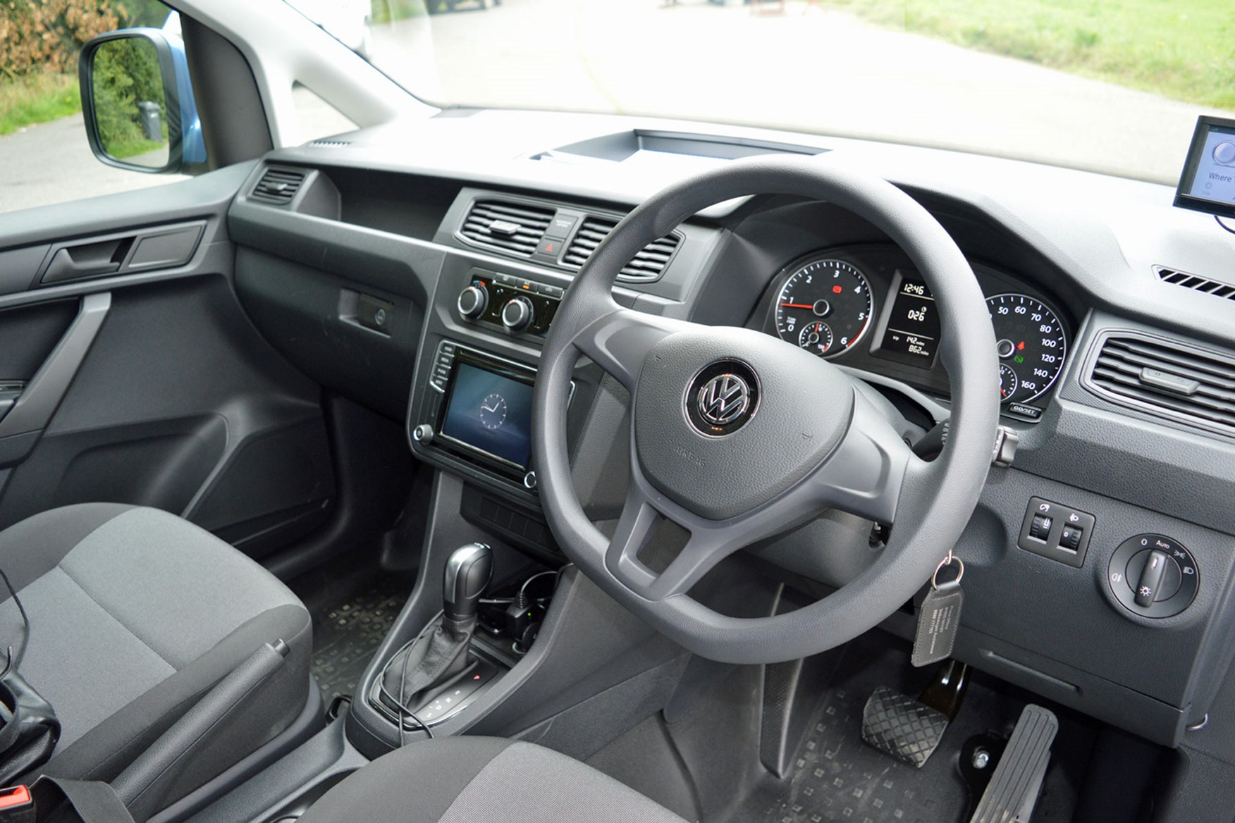 VW Caddy 1.6-litre TDI 102 DSG review - cab interior, 2015