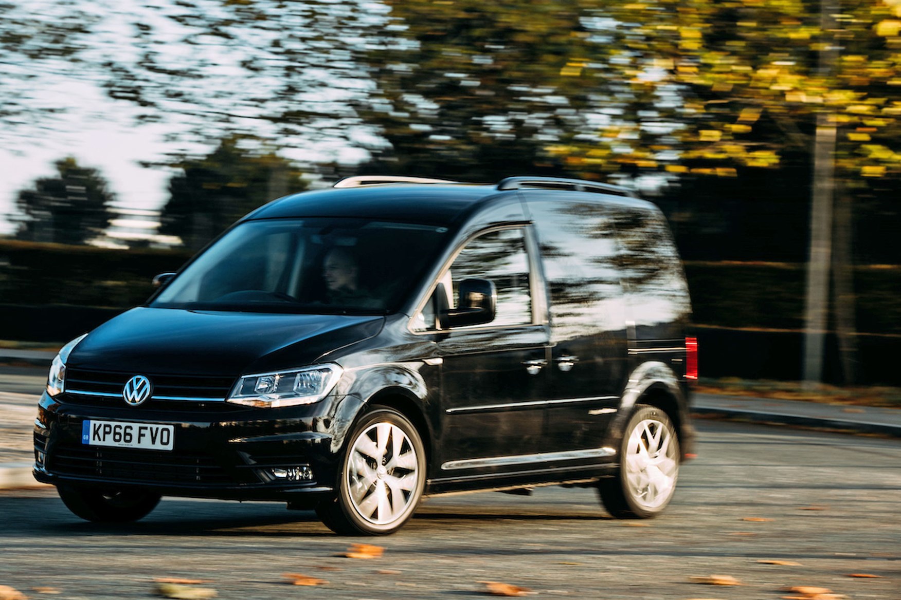 VW Caddy Black Edition review - front view, driving, 2017