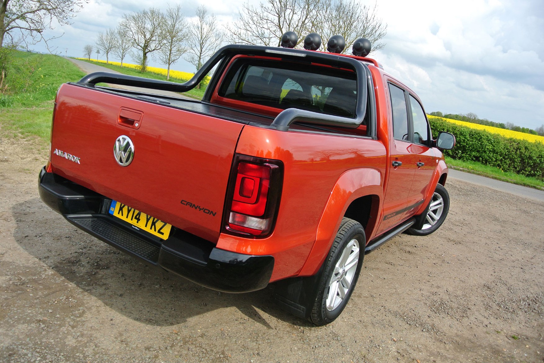VW Amarok 2.0-litre Canyon 180hp review - rear view, orange