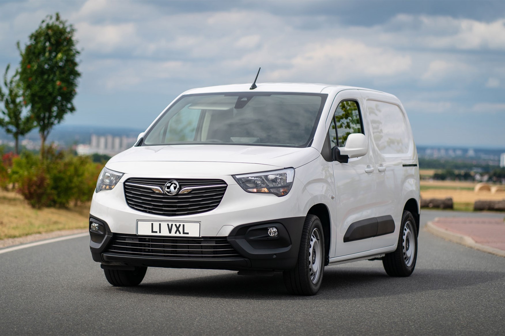 Vauxhall Combo Cargo van review - white, front view, 2020