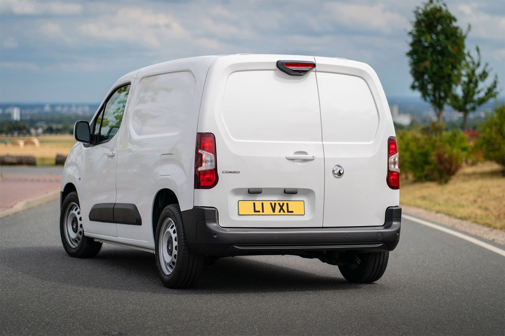 Vauxhall Combo Cargo van review - rear view, white, 2020