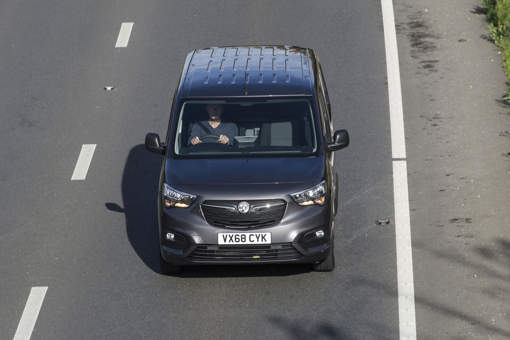 Vauxhall Combo 2019 review - grey, overhead driving shot