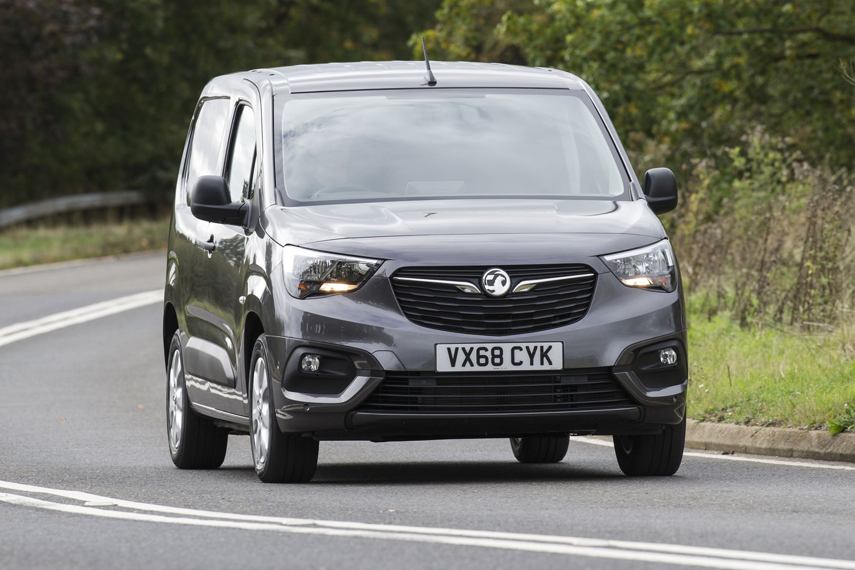 Vauxhall Combo 2019 review - grey, front view, driving