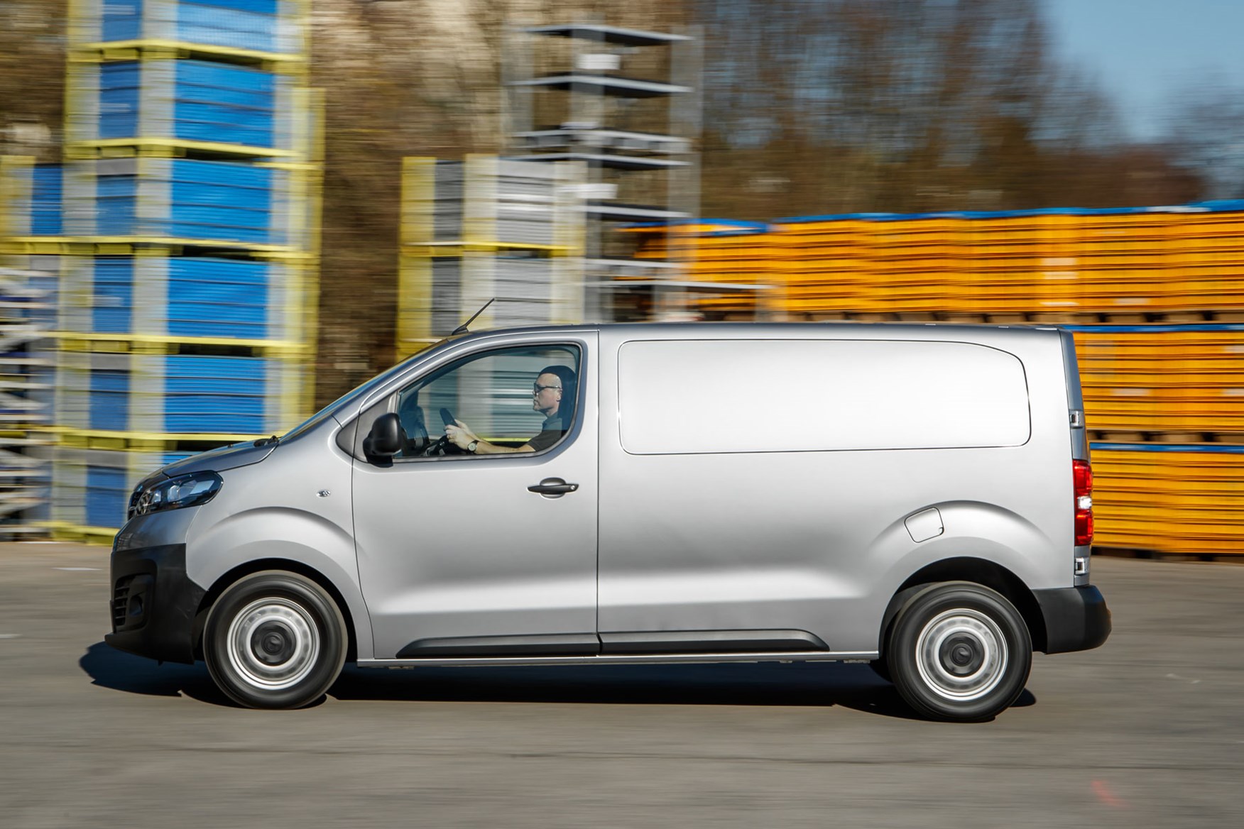 Vauxhall Vivaro review - side view, driving, silver