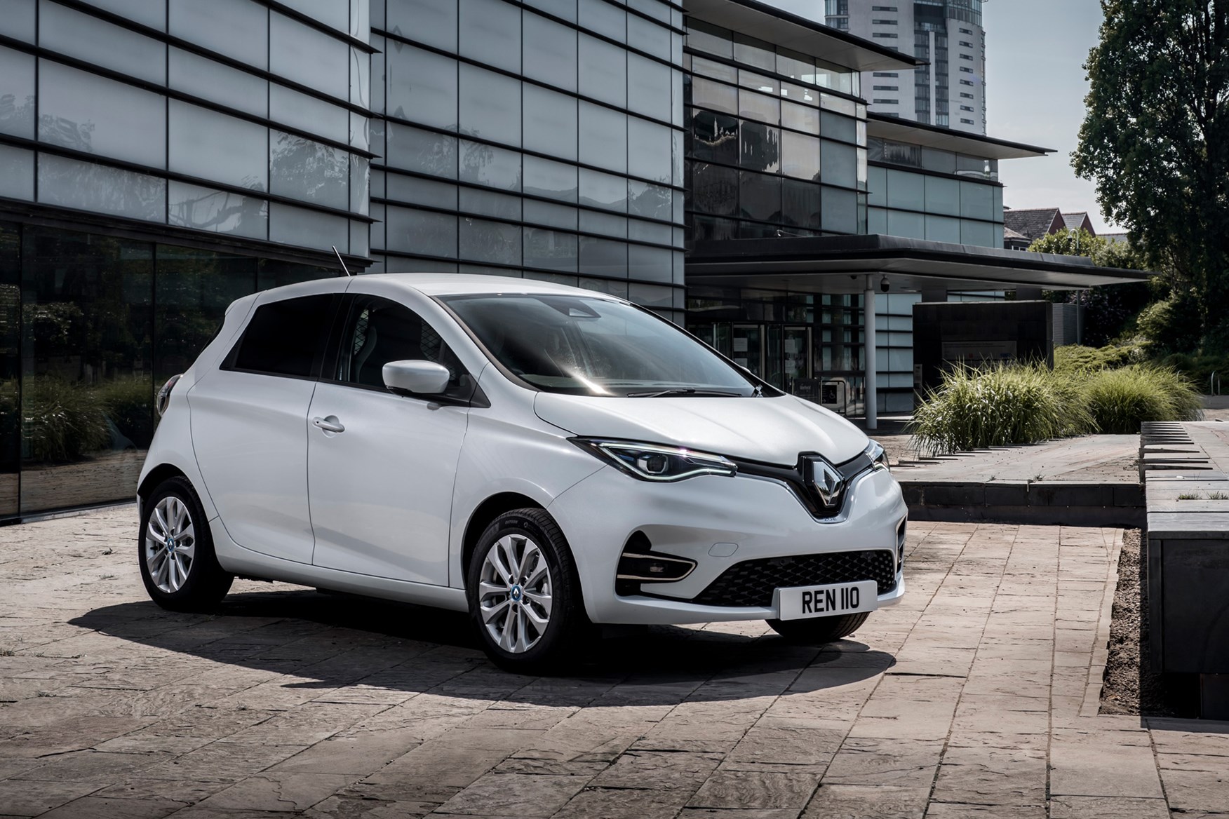 Renault Zoe Van review, 2020, front view, white