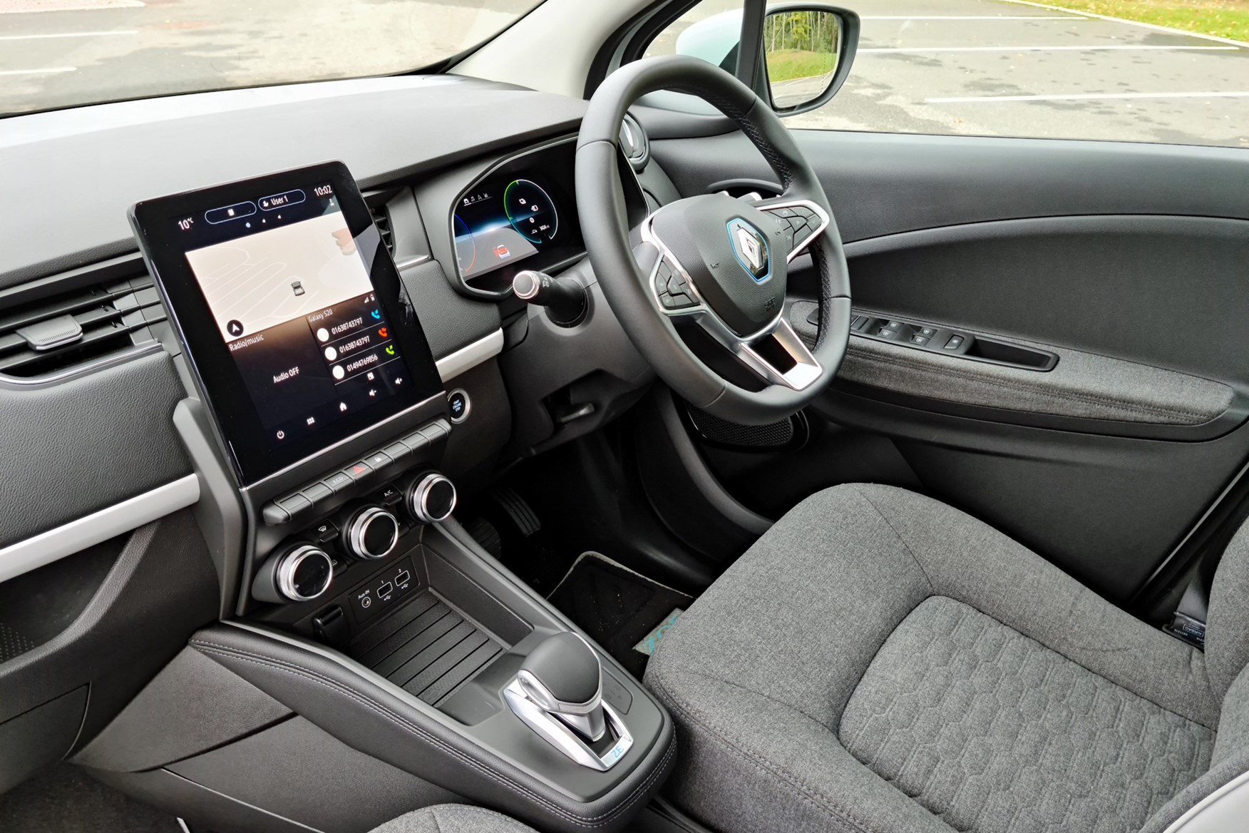 Renault Zoe Van review, 2020, interior, view from passenger side