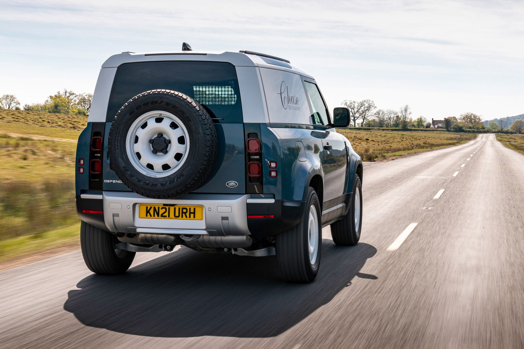 Land Rover Defender Hard Top review - commercial 4x4 - 90, rear view, driving