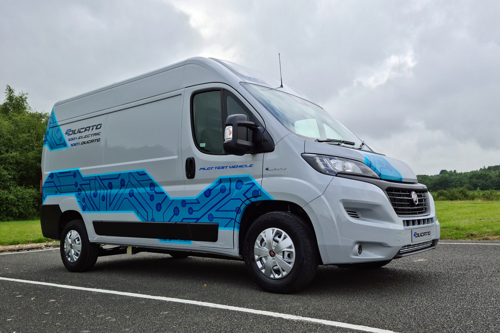 Fiat E-Ducato review - front view, right-hand drive, UK
