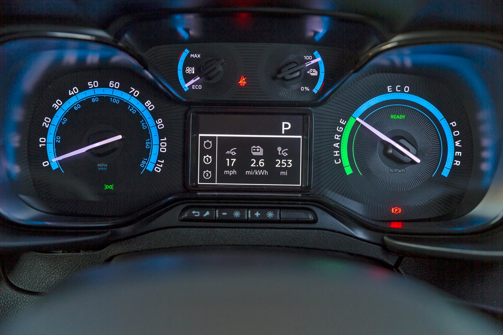 Toyota Proace City Electric van review - instrument cluster