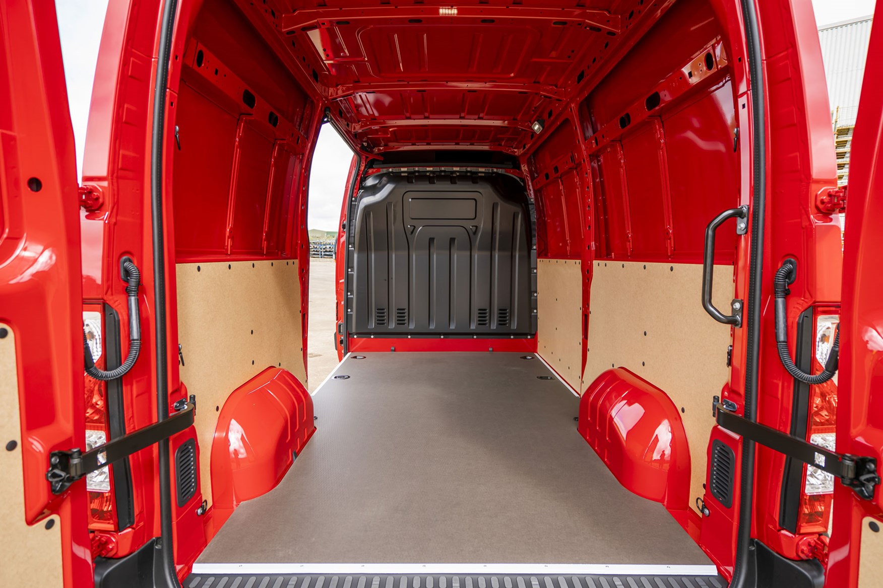 Vauxhall Movano - 2020 model year, load area viewed through rear doors, 2019