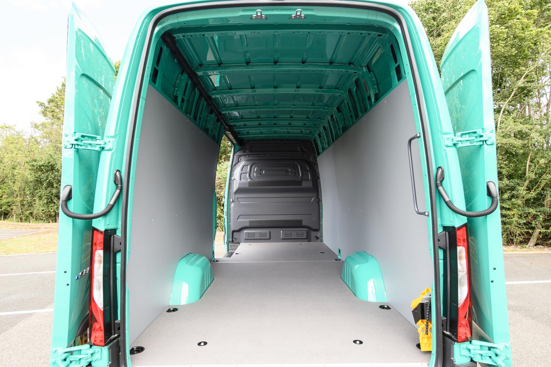 The rear of the eSprinter is predictably cavernous.