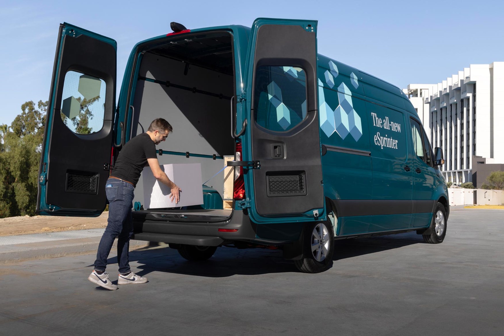 The Mercedes eSprinter is a big van inside and out.