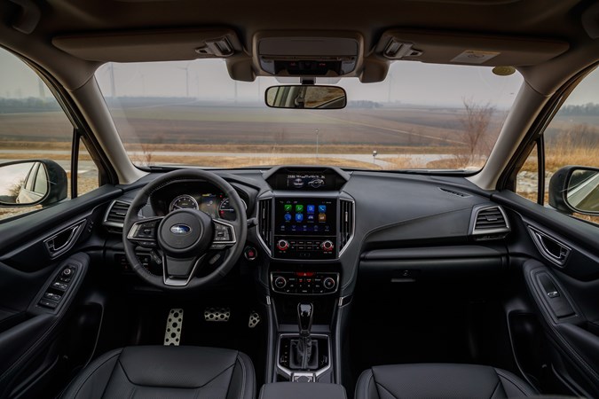 Subaru Forester (2022) review - dashboard and front seats