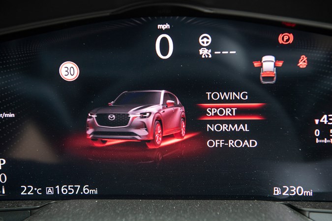 The drive modes on the Mazda CX-60