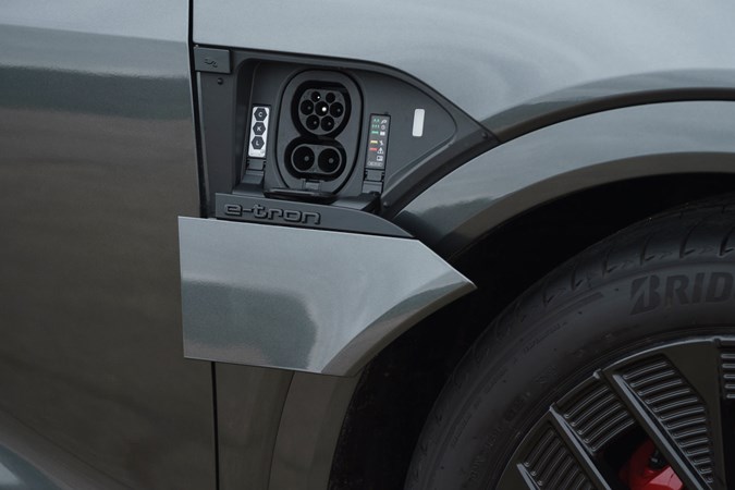 Audi Q8 E-Tron Sportback review - charging port