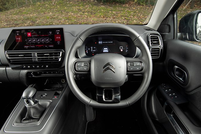 The view from the driver's seat of the Citroen C5 Aircross