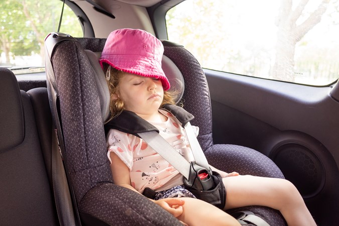 Child asleep in car