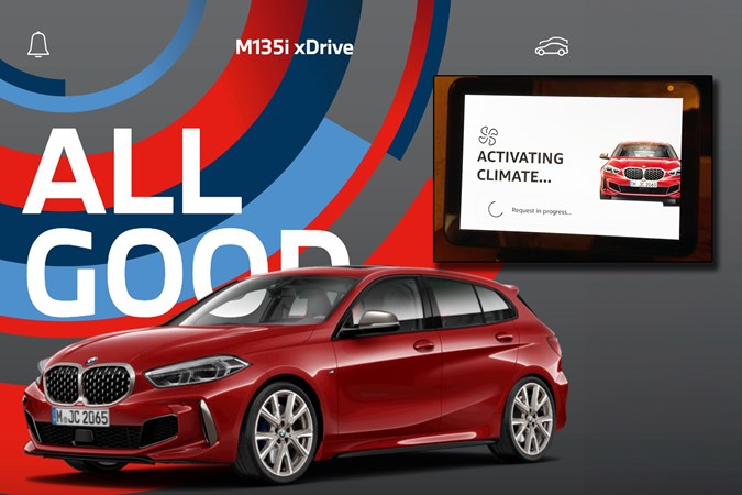 The BMW M135i app is reassuring, the Alexa skill, easy to use