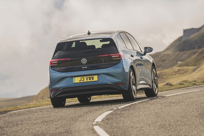 Volkswagen ID.3 blue static rear