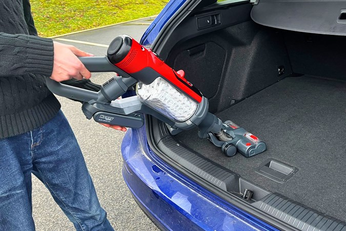 Aaron Hussain tests the Henry Quick in the boot of a car