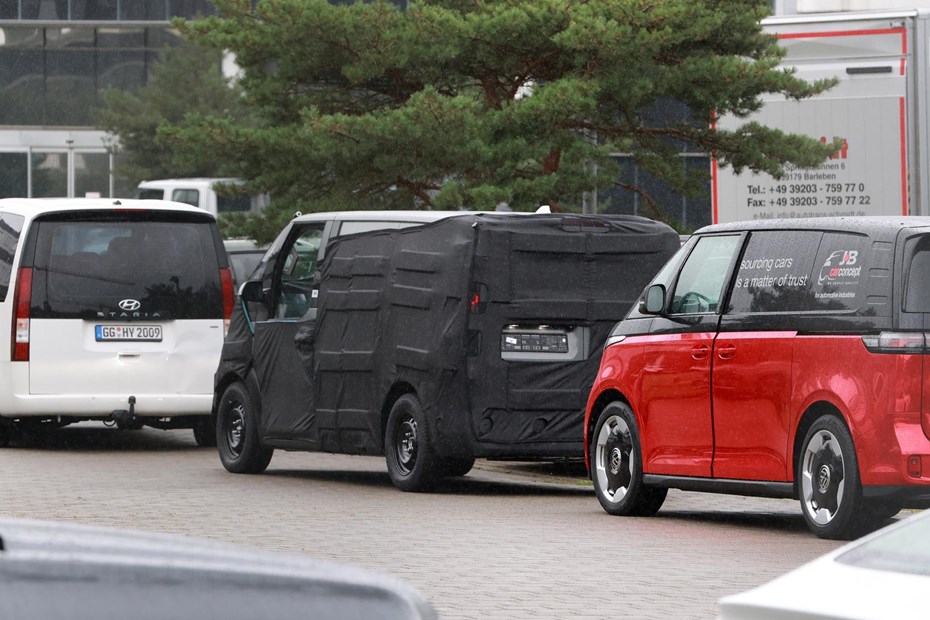 A Kia electric van - the PV5 - has been spotted testing for the first time.