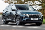 Hyundai Tucson review (2022) front view, cornering