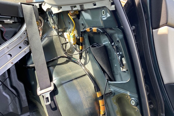 Installing rear cam in a car