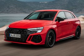 Audi RS 3 review (2021) driving, front view