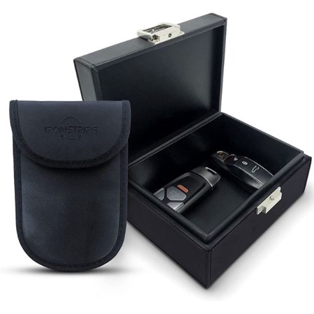 Samfolk Keyless Go Protection Box, Large Car Key Faraday Box, RFID  Protection, Remote Key Shielding Box and 2 RFID Key Pouches
