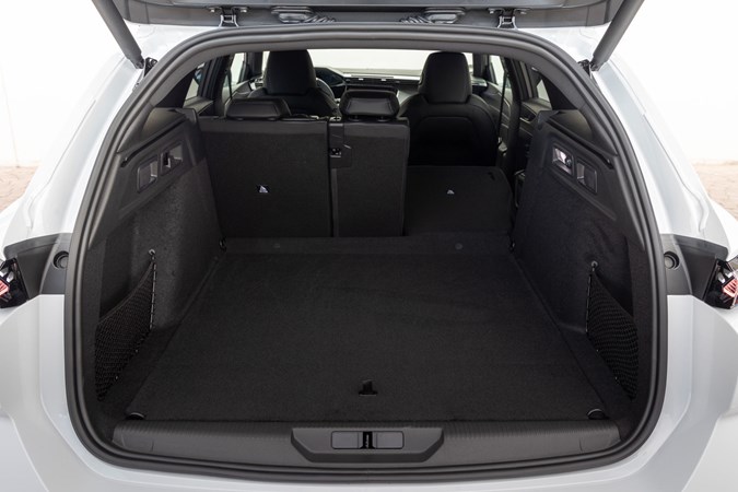 Peugeot E-308 SW review - electric estate car - boot space seats partially folded