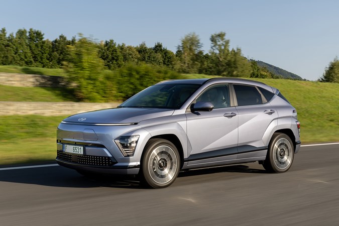 Hyundai Kona Electric review - side, driving